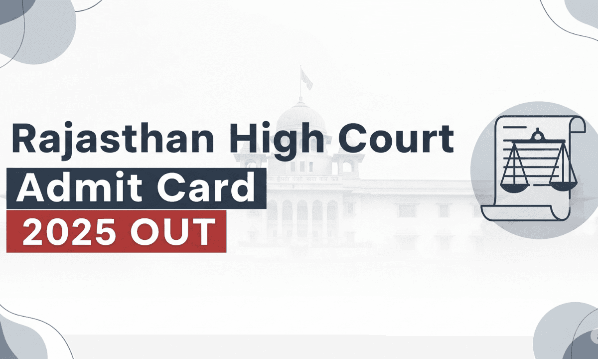 Rajasthan High Court Admit Card 2025 OUT